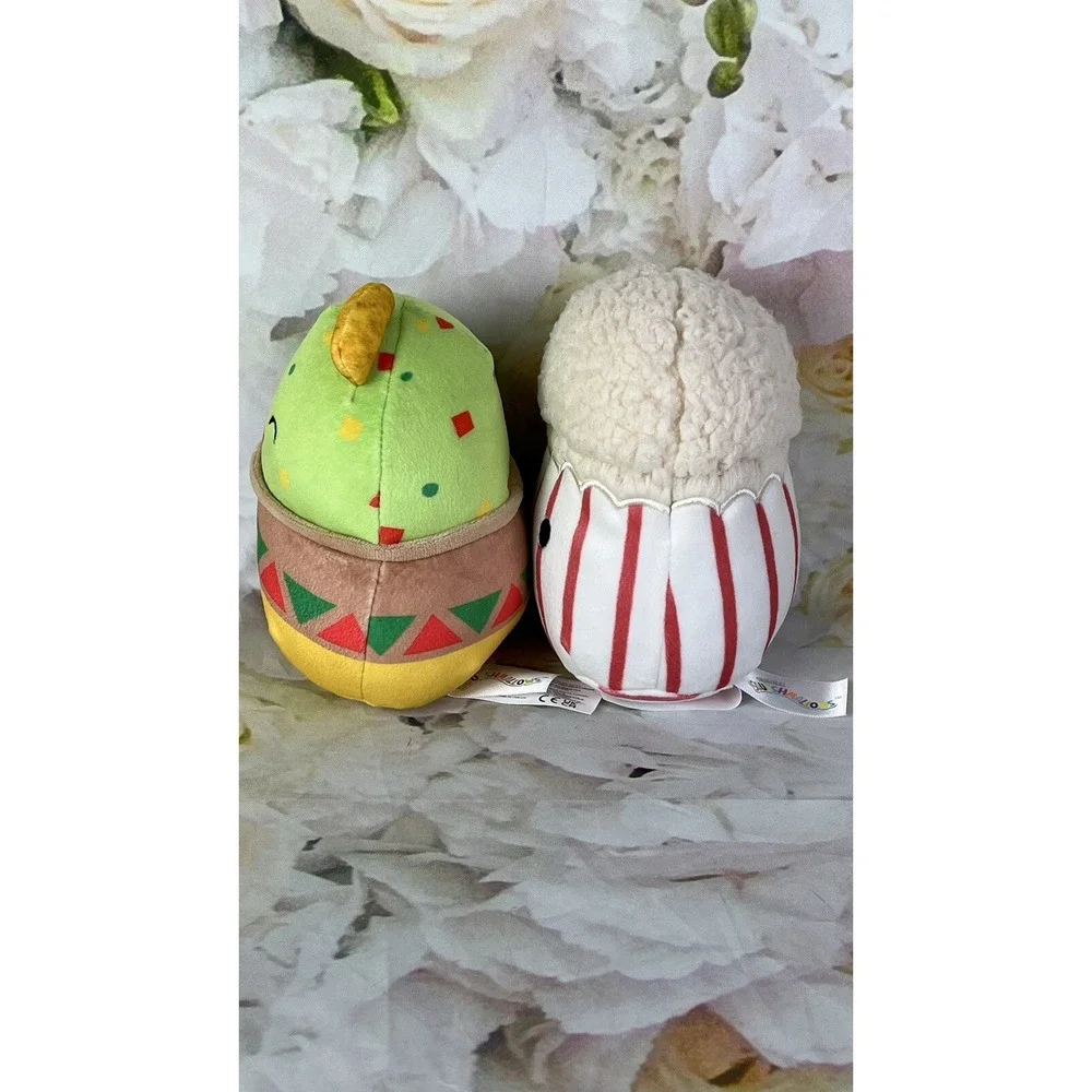 Squishmallow Food Gideon the Guacamole Arnel The Popcorn Bucket 5.5 Inch Lot 2